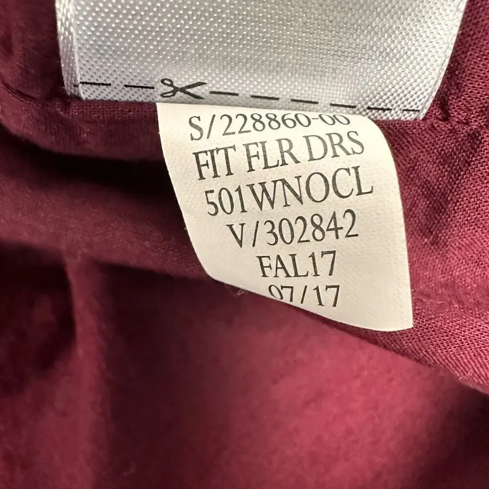 Gap Wine Polka Dot Cap Sleeve Dress size 8